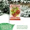 G128 Combo Pack: Garden Flag Stand Black 36 in x 16 in & Garden Flag Winter Decoration Pinecone Bouquet 12"x18" Double-Sided Blockout Fabric